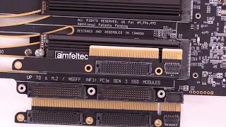 Amfeltec Squid Carrier Board x8 Slot Test RAID 6 M.2 NVMe PCIe Adapter