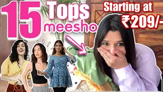 Huge MEESHO Tops Haul!💕 Everything Under Rs.499 | Try On Haul | Rupal Yadav #meesho