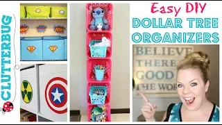 Easy DIY Dollar Tree Organizer - How to make a Storage Shelf
