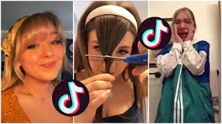 GIRLS CUTTING BANGS TIKTOK COMPILATION