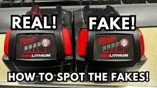 Milwaukee and Dewalt FAKE BATTERIES Are Getting Harder to Spot! | How to Spot Fake Batteries!