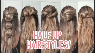 5 HALF UP HAIRSTYLES ANYONE CAN DO! SHORT, MEDIUM, & LONG HAIRSTYLES