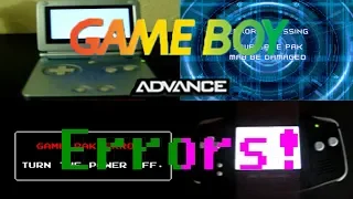 GameBoy Advance All Errors! + forgotten GameCube error