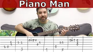 Fingerstyle Tutorial: Piano Man (Billy Joel) | Guitar Lesson w TAB