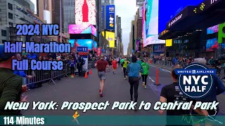 🏃‍♂️🎉 Race Day Joy: 2024 United Airlines NYC Half-Marathon Full Course! 🌆🍃 [335]