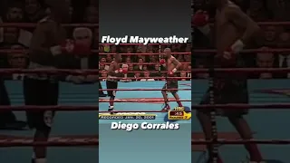 Floyd Mayweather vs Diego Corrales hard left hook for the Knockdown
