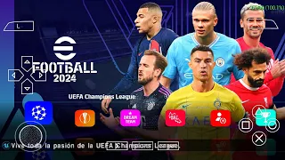 🆕🆓 eFootball PES PPSSPP 2024 Camera PS5 Real Faces Full Update Latest Transfers 2024 & Kits 2024/25