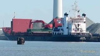 coaster AASVIK ZDKD6 IMO 8500898 selfdiscarging stones in Emden Port KüMo