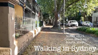 Walking in Surry Hills, Sydney - Crown to Bourke street