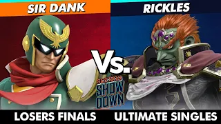 Scrims Showdown 77 Losers Finals - Sir Dank (Captain Falcon) Vs. Rickles (Ganondorf) SSBU Ultimate