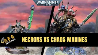 Chaos Space Marines vs Necrons 10th Edition Warhammer 40k Battle Report.