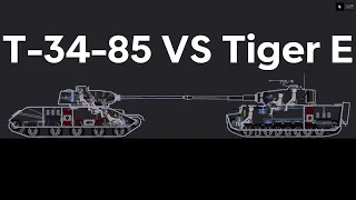 T-34-85 VS Tiger E | People Playground