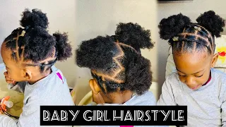 Toddler Girl Hairstyle For Short Hair Black / Kids Rubber band hairstyle