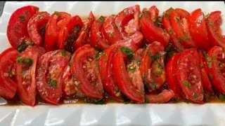 Обалденная закуска из помидоров . Разлетаются за секунду .Вкусно и очень быстро.