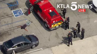 Police pursuit of stolen LAFD truck in Los Angeles ends with driver in custody