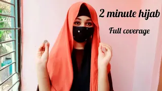 2 minute hijab || instant / ready hijab tutorial || Mustarin Sultana❤️
