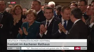 Live: Merkel und Macron erneuern feierlich den deutsch-französischen Freundschaftspakt