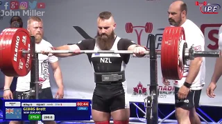 Brett Gibbs - 830.5kg 1st Place 83kg - IPF World Classic Powerlifting Championships 2018
