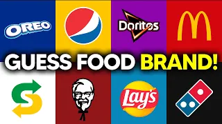 Guess The Food Brand in 3 Seconds | 100 Famous Logos - Logo Quiz