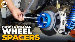 Jeep Wrangler Wheel Spacer INSTALL - How to Run Big Tires on Factory Wheels with No Rub SPIDERTRAX