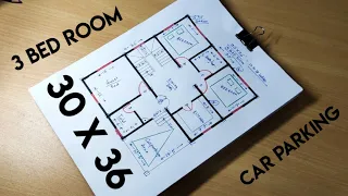 30 x 36 house design II 30 x 36 ghar ka naksha II 30 x 36 house plan