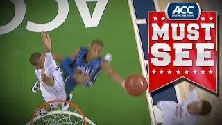 Virginia's Akil Mitchell Skies for Huge Block on Rasheed Sulaimon | ACC Must See Moment