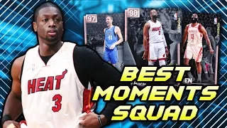 USING A SQUAD OF THE BEST MOMENTS CARDS IN NBA 2K19!! *FT. PINK DIAMOND WADE* | MyTEAM SQUAD BUILDER