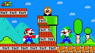 Super Mario Bros. But everything Mario touches turns into TNT... | Game Animation