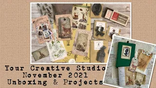 Your Creative Studio November 2021 Unboxing &  Junk Journal Projects