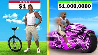 $1 BIKE to $1,000,000,000 MEGA BIKE in GTA 5