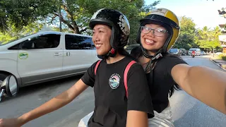 Scoopy Motor Scooter in Luang Prabang | Laos Vlog 2023