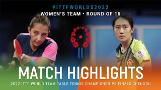 Highlights | Elizabeta Samara (ROU) vs Zhu Chengzhu (HKG) | WT R16 | #ITTFWorlds2022