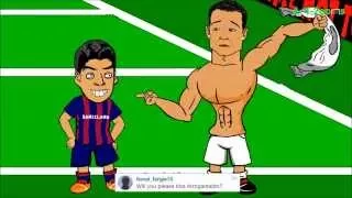 Luis Suarez bites Cristiano Ronaldo (parody)