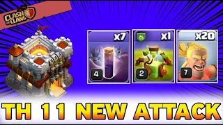 Easy & Powerful Strategy: TH11 Barbarian Kicker with Bat's Spell Attacks! HDClash Clash of clans