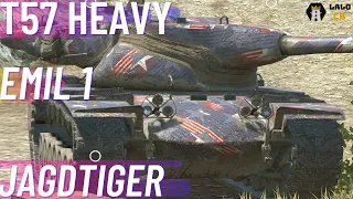 😎🔥 T57 Heavy + Emil 1 + Jagdtiger wot blitz