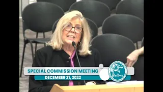 Special Commission Meeting - December 21, 2022