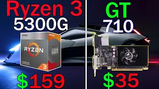 Ryzen 3 5300G Vs GT 710 || 12 Game benchmark in 4K