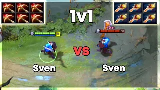 6x Daedalus Sven vs 6x Rapier Sven | Level 30 Dota 2 1v1 | Who Will Win?