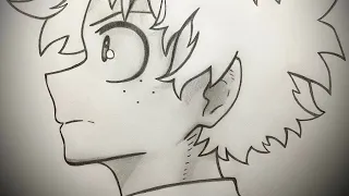 How to draw Deku (Izuku Midoriya) / Comment dessiner Deku de Mon Héros Academia