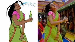 🤣 Chaka Chaka Full Video Song Funny Meme Drawing | Sara Ali Khan, Dhanush 🤣🤪