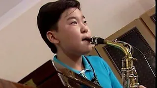 Юный саксофонист Александр Ким, 2016 год