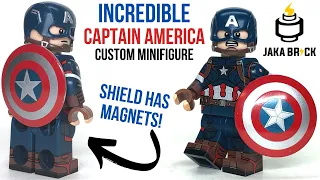 This CAPTAIN AMERICA Minifig Has a MAGNETIZED SHIELD! - Jaka Brick Age of Ultron Cap Review