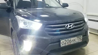 Hyundai Creta установка светодиодных линз Biled 5100K