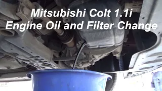 Mitsubishi Colt 1.1i Engine Oil and Filter Change