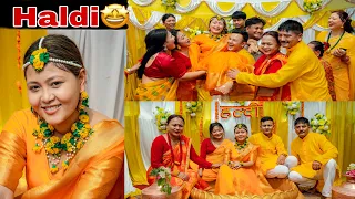 NANDA NANI KO HALDI CEREMONY 🥰VLOG