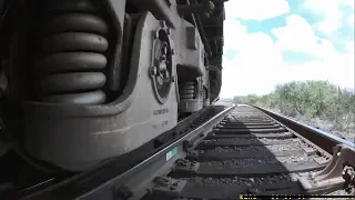 Camera installed on a train wheel 0-70kph!!