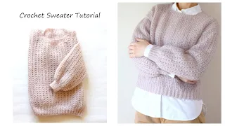 Crochet Mohair Sweater Tutorial/warm light