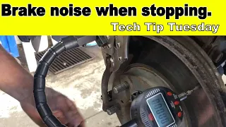 Brake noise when stopping.