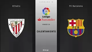 Calentamiento Athletic vs FC Barcelona