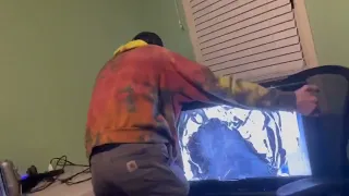 Eagles fan breaks his TV part 2